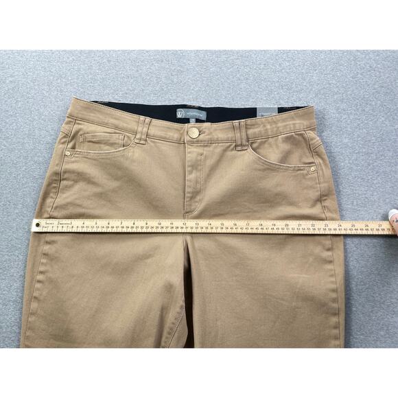 Wit & Wisdom Jeans Plus Size 22W Tan AbSolution High Rise Ankle Flare Pants Fray - Picture 6 of 16